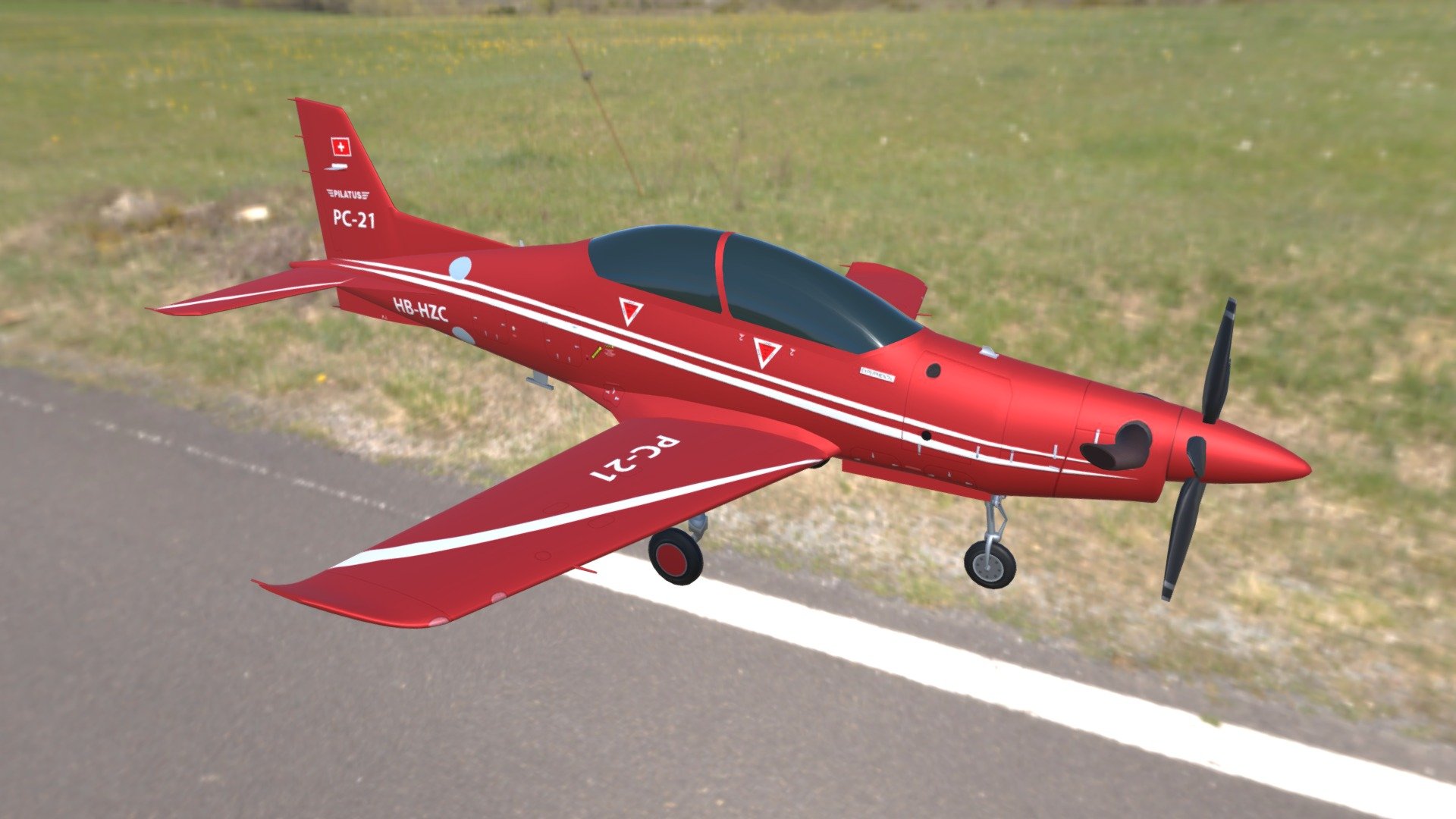 3d model Pilatus PC-21 3d model