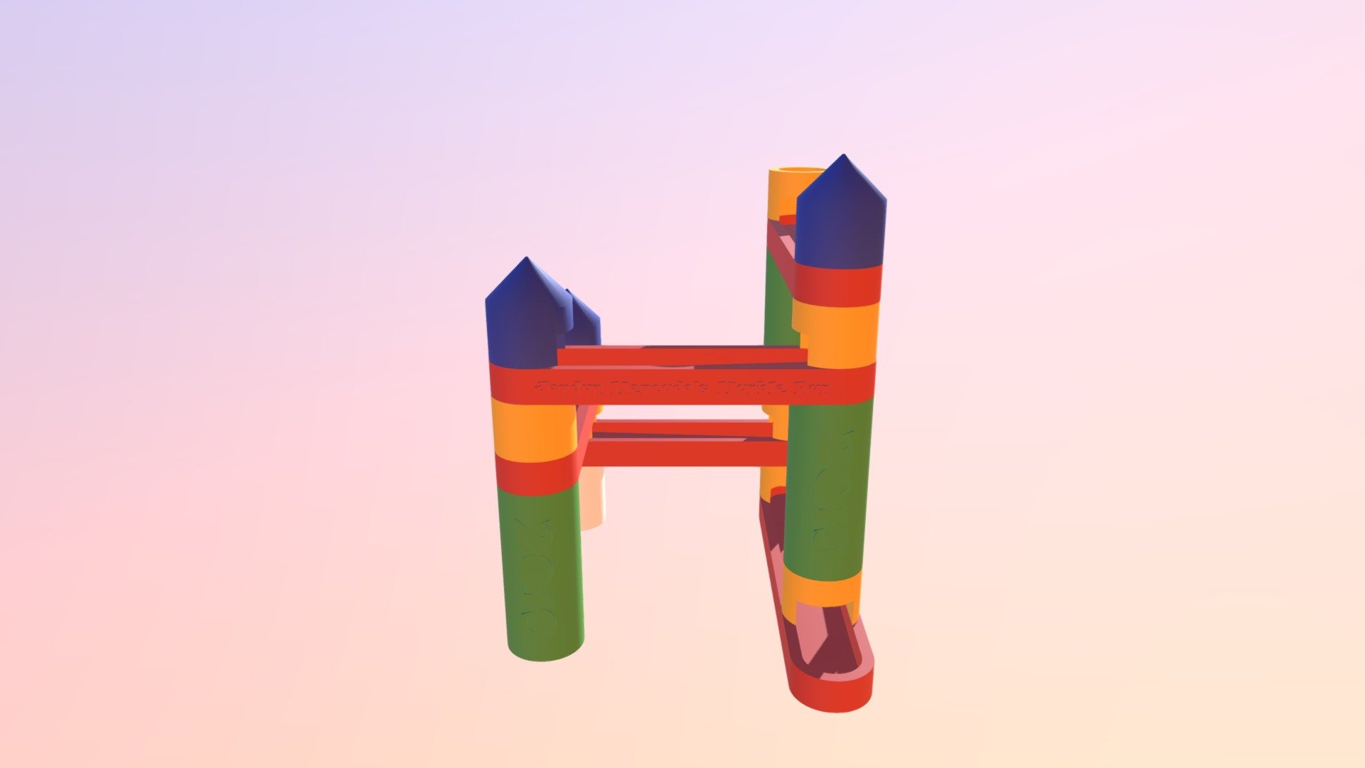 Marble Run 3D Model 3d model