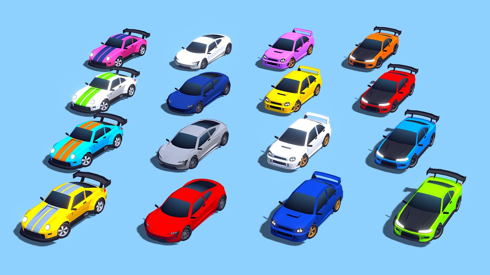 January 2023, Low Poly Cars 3d model