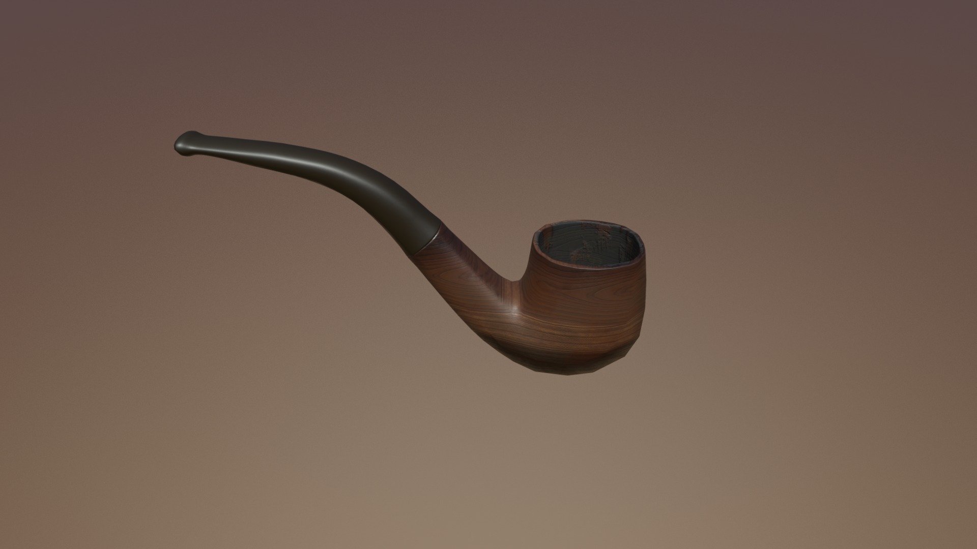 Small Bent Smoking Pipe 3d model