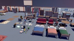 Asset Pack Low Poly Horror House