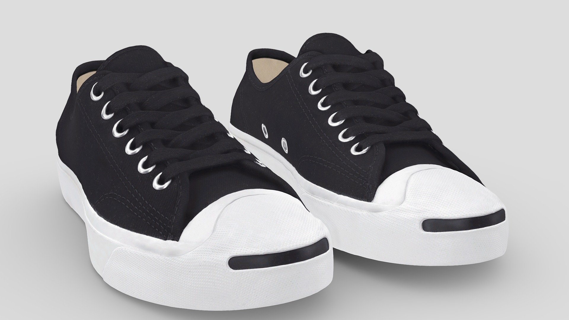 Converse Jack Purcell classic retro sneaker 3d model