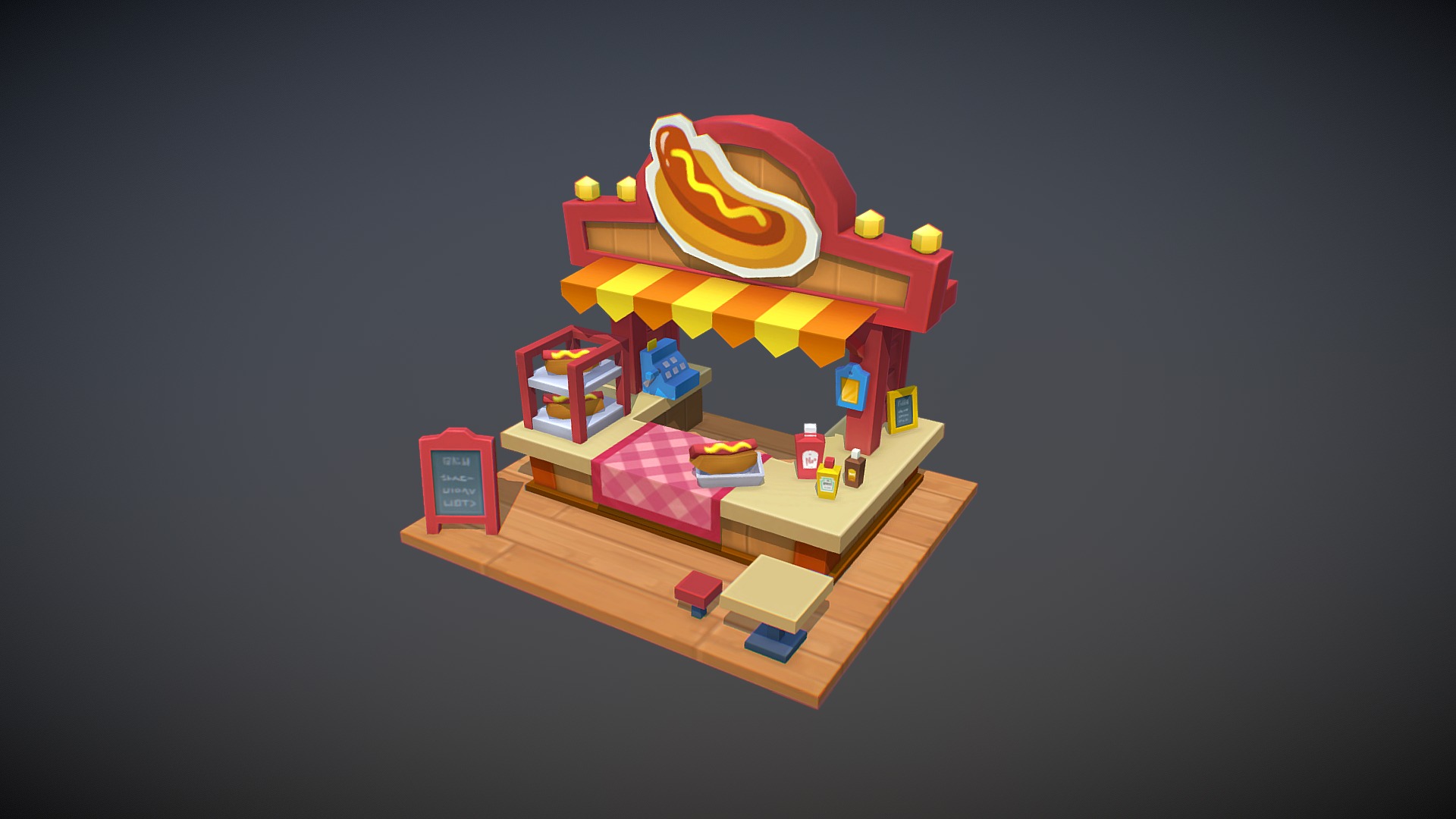 Low poly 3D building -2- 3d model