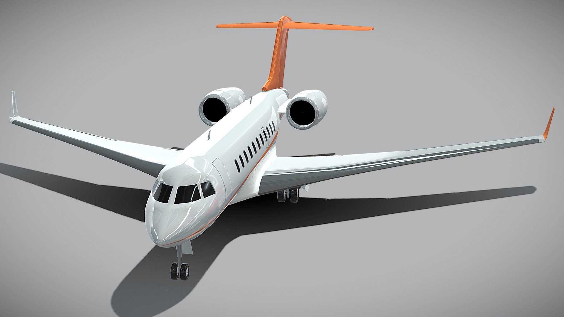 Bombardier 5000 Global corporate jet 3d model