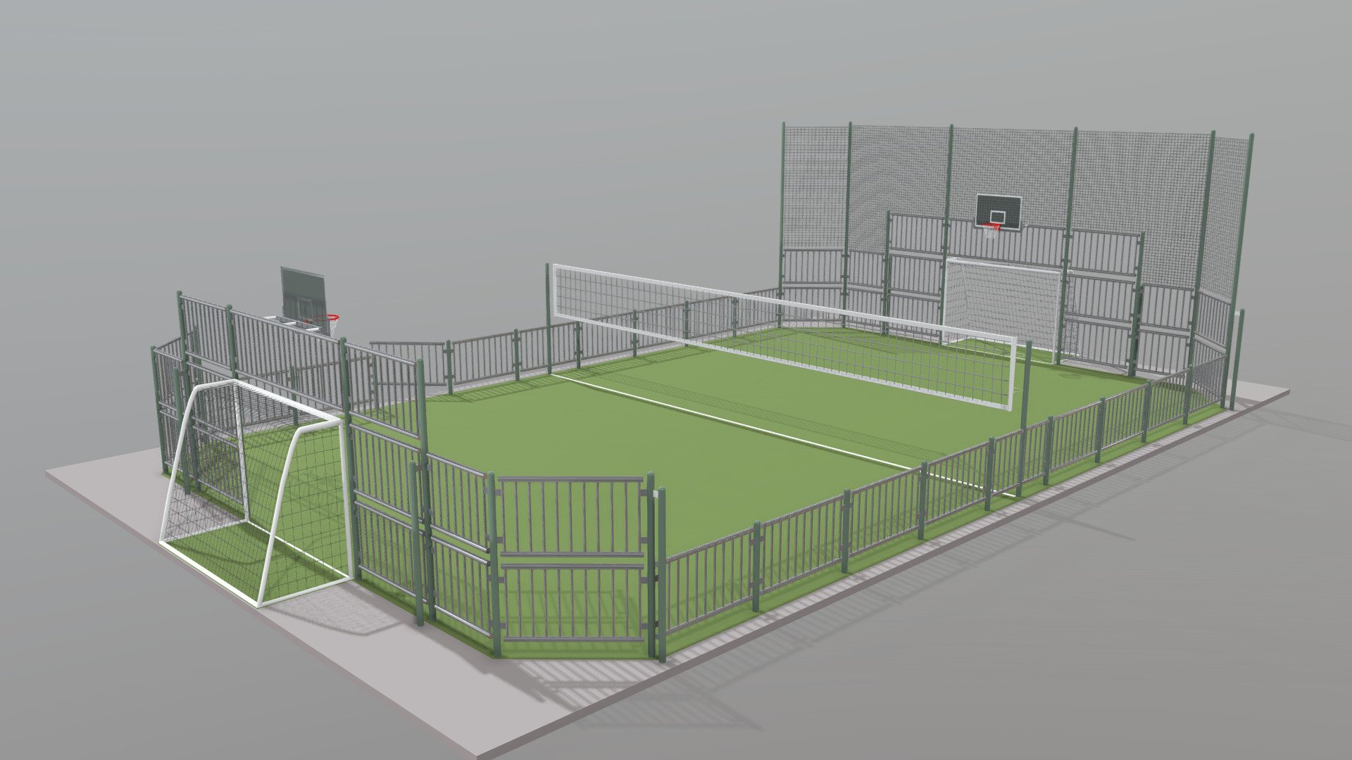 Multisport field 3d model