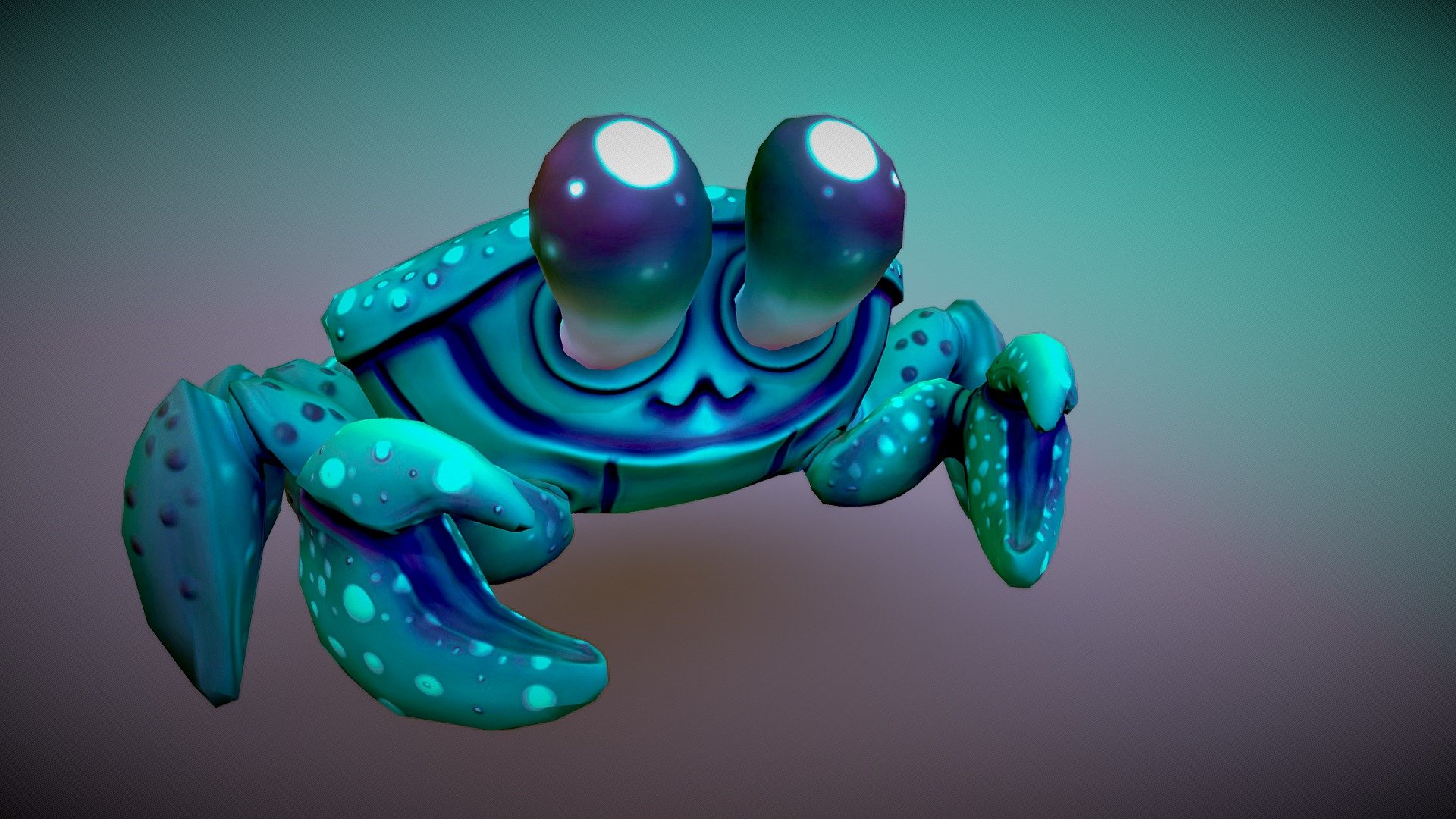 Little gobbit-eyed crab 3d model