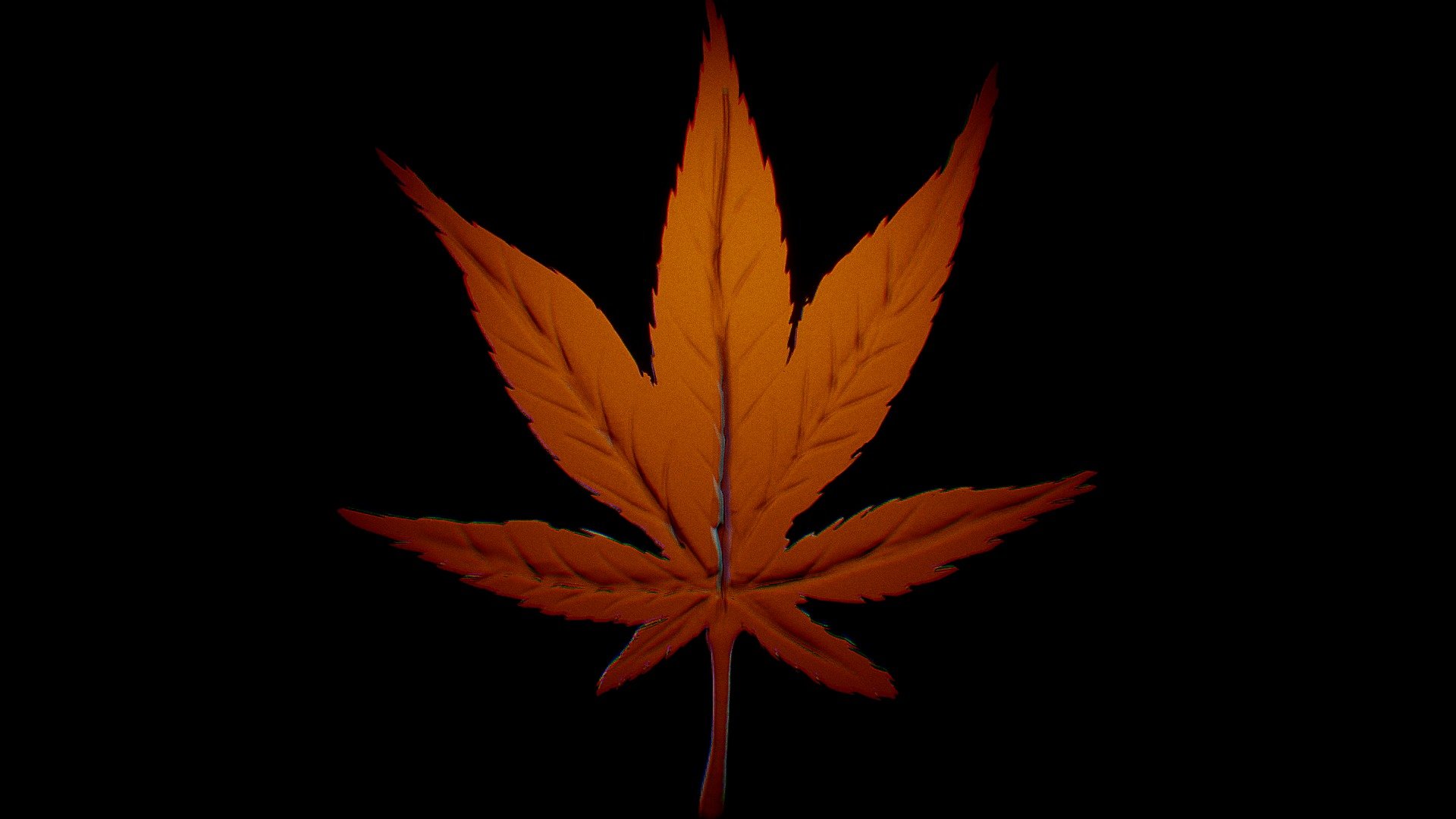 Maple leaf single 3d model