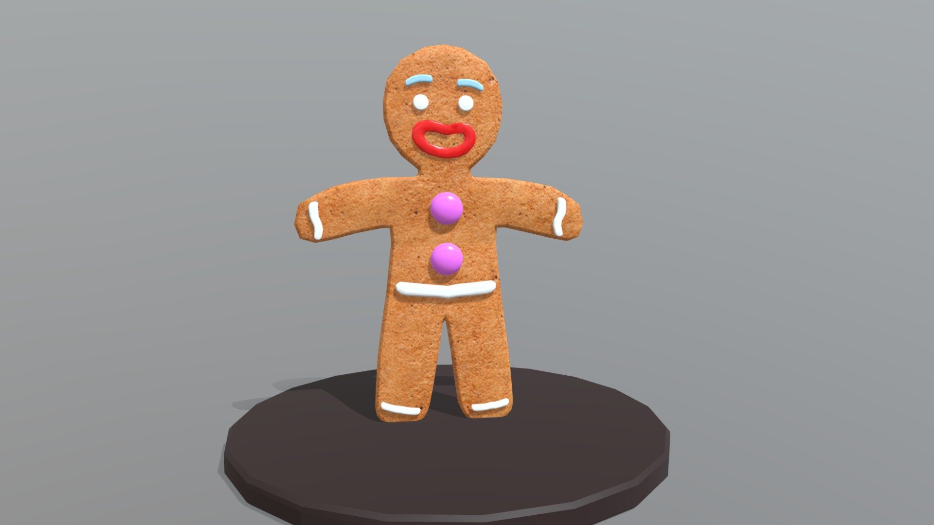 Christmas Gingerbread Man 3d model