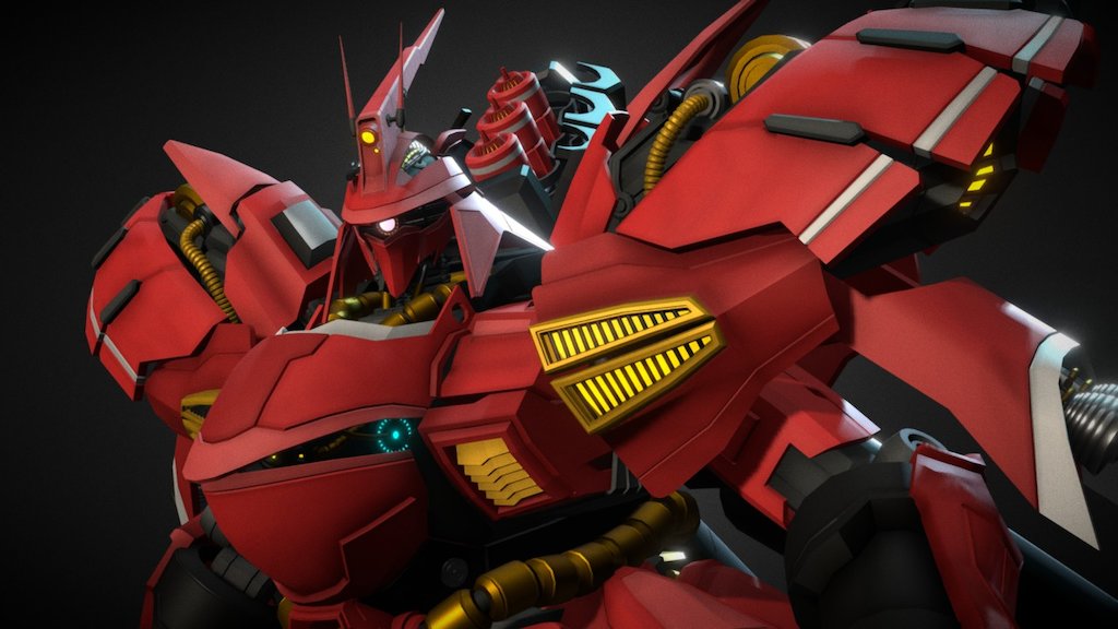 SAZABI MSN-04 Gundam 3d model