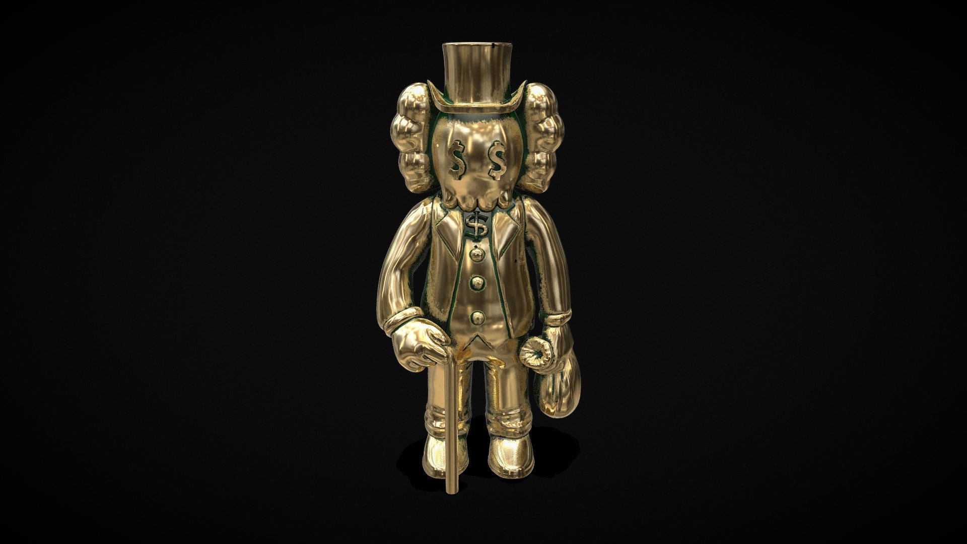 KAWS-Rich Uncle Pennybags 3d model