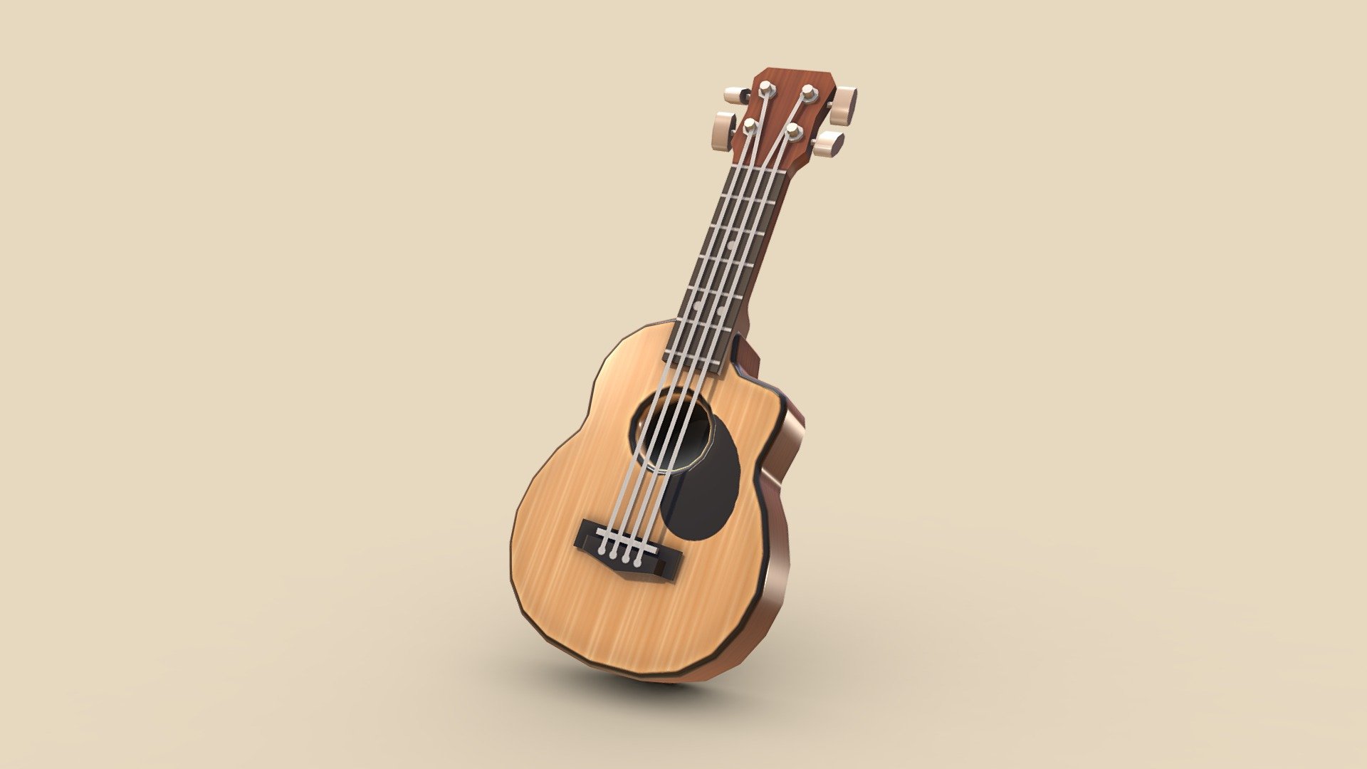 Chunky Acoustic Guitar 3d model