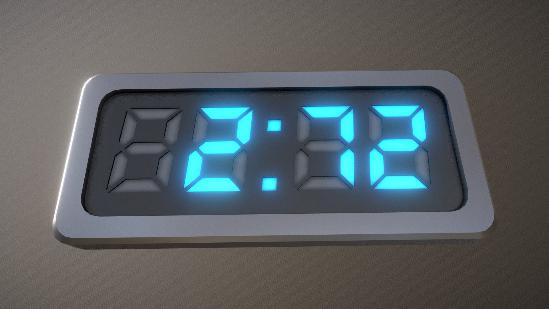 Video Countdown 5-4-3-2-1 (Simple) 3d model