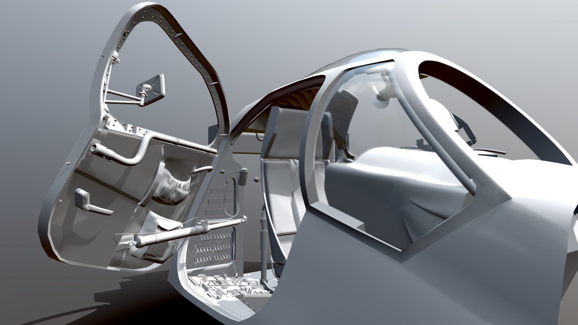 Mil Mi-24b Cockpit 3d model