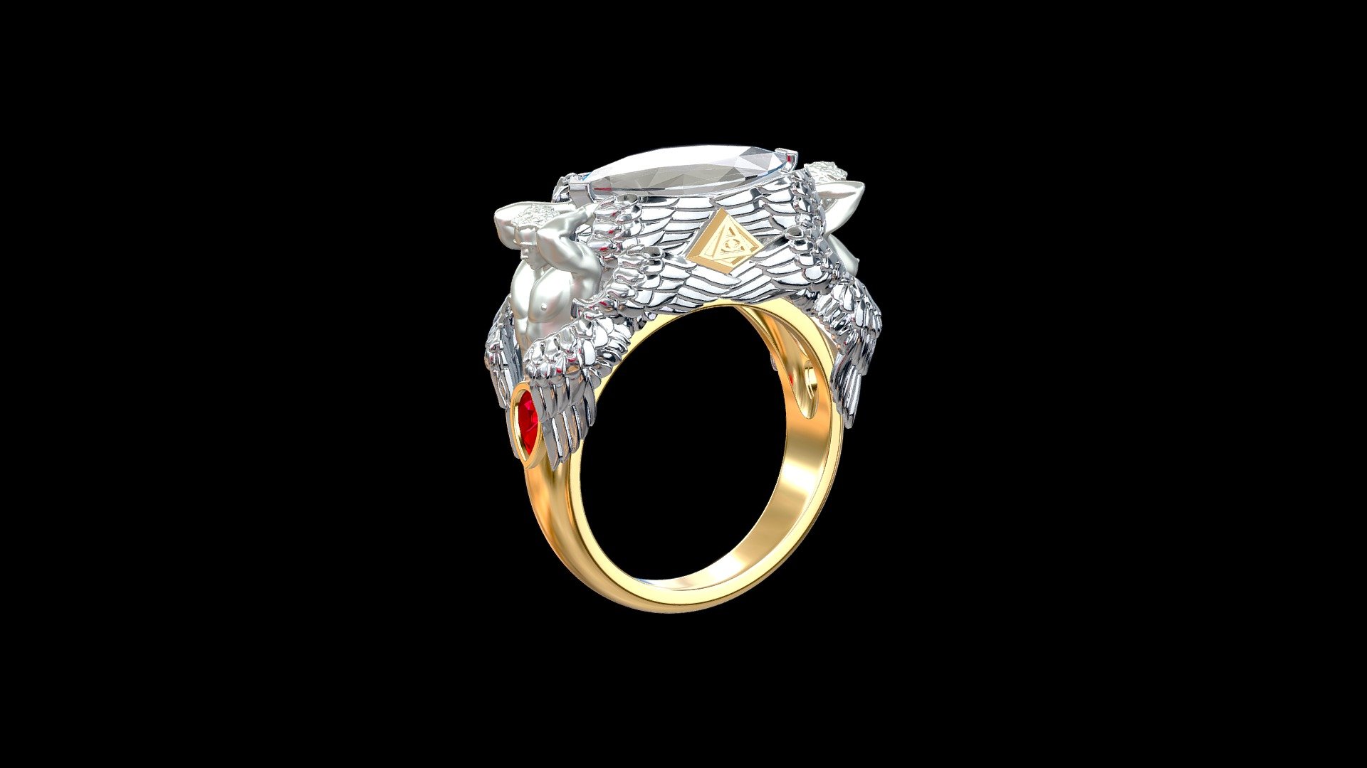 Cocktail ring PROVIDENCE 3d model