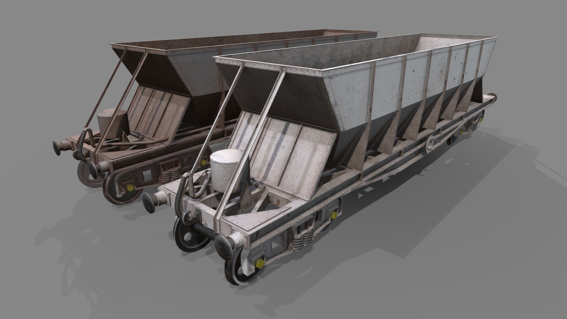 Double bogie hopper 3d model