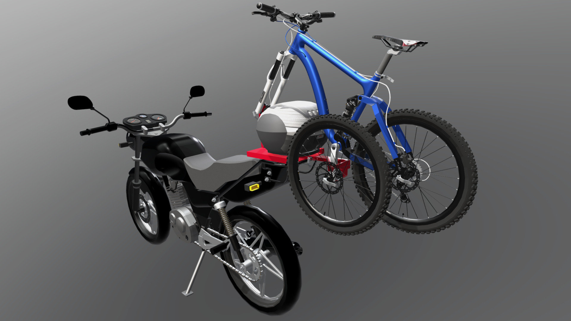 Mountain Bike Carrier for Motorcycles 3d model