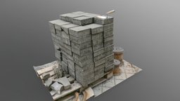 Concrete bricks stack