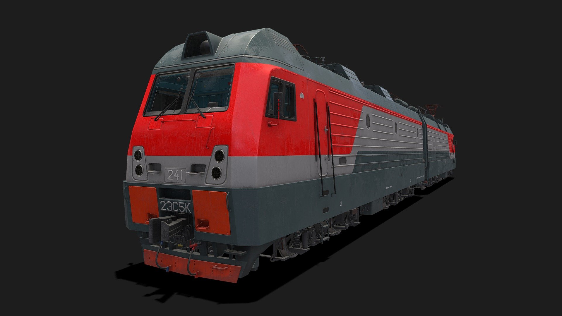 Train 2ES5K "Ermak"/Электровоз 2ЭС5К "Ермак" 3d model