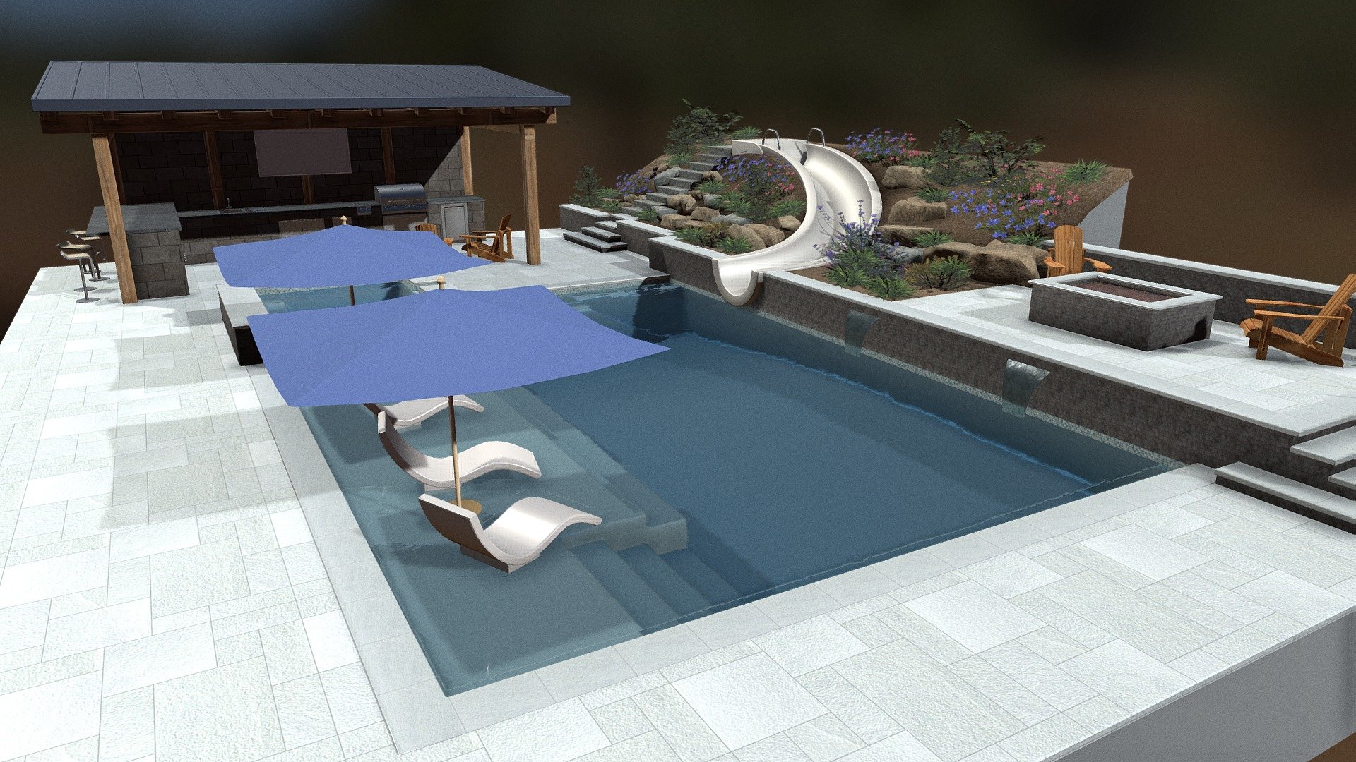 Dream Pool: Hideaway 3d model