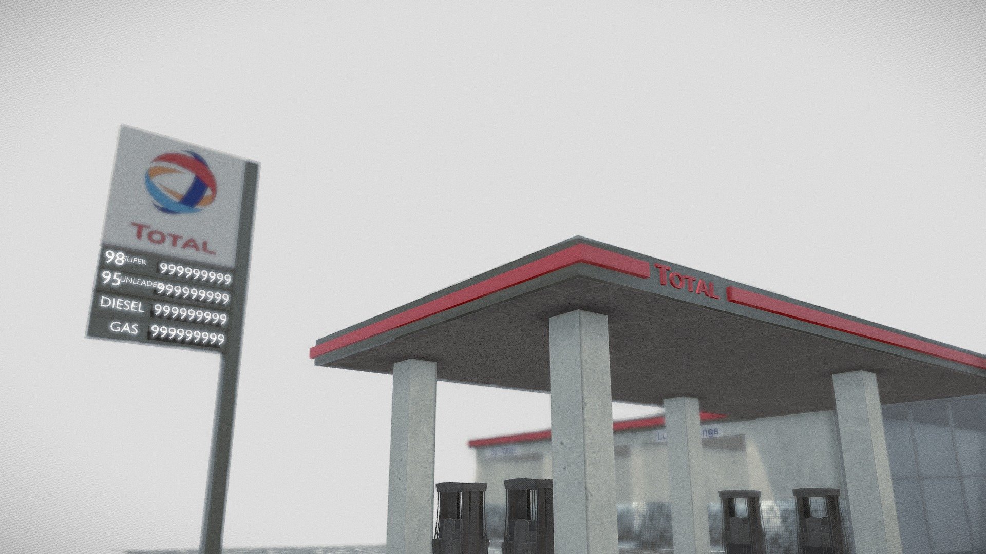 GAS STATION 3d model