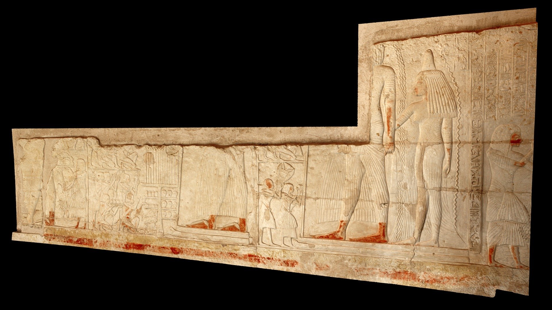 Tomb relief showing Meryneith and Iunia 3d model