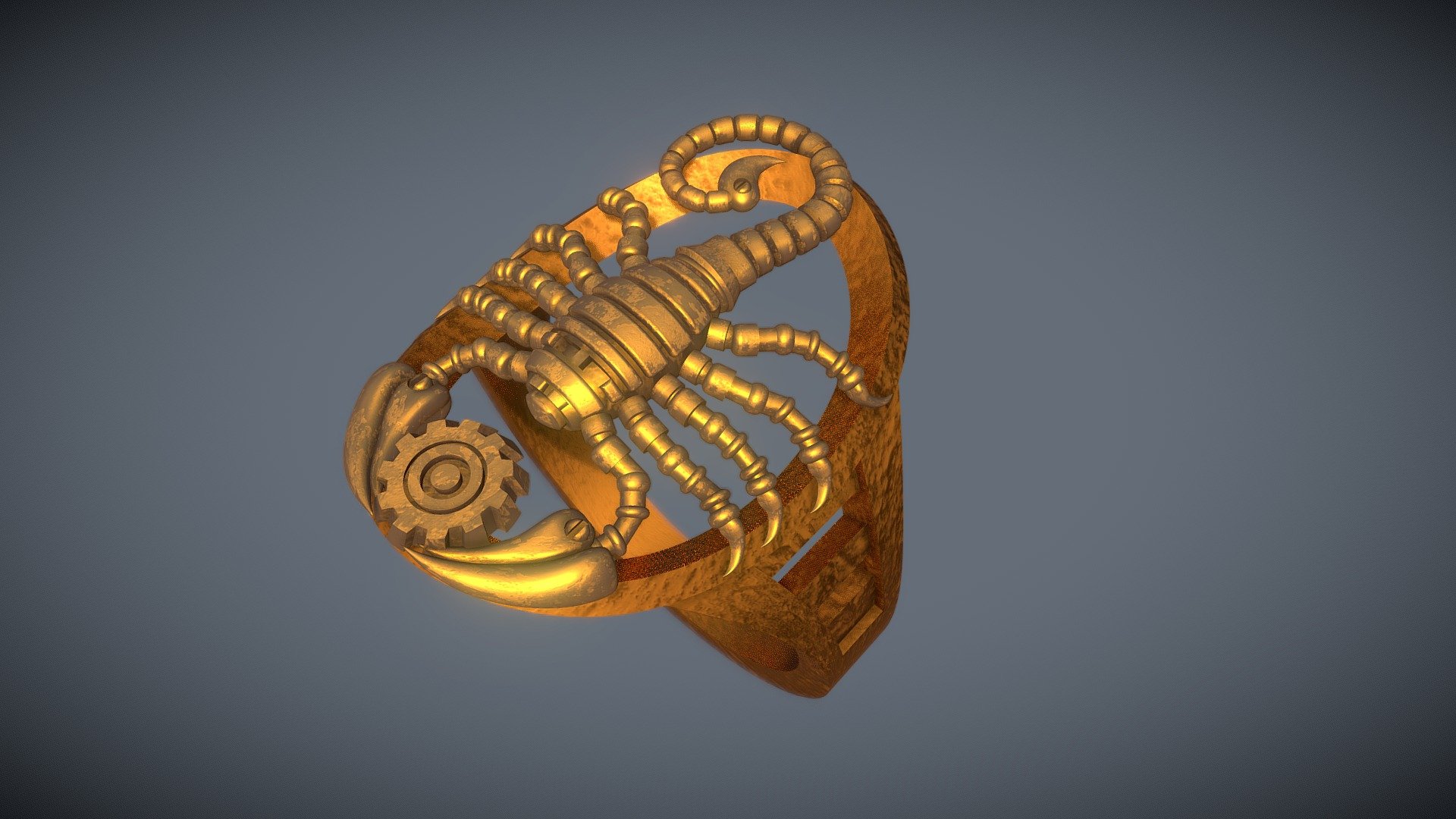 Anillo Escorpion 3d model