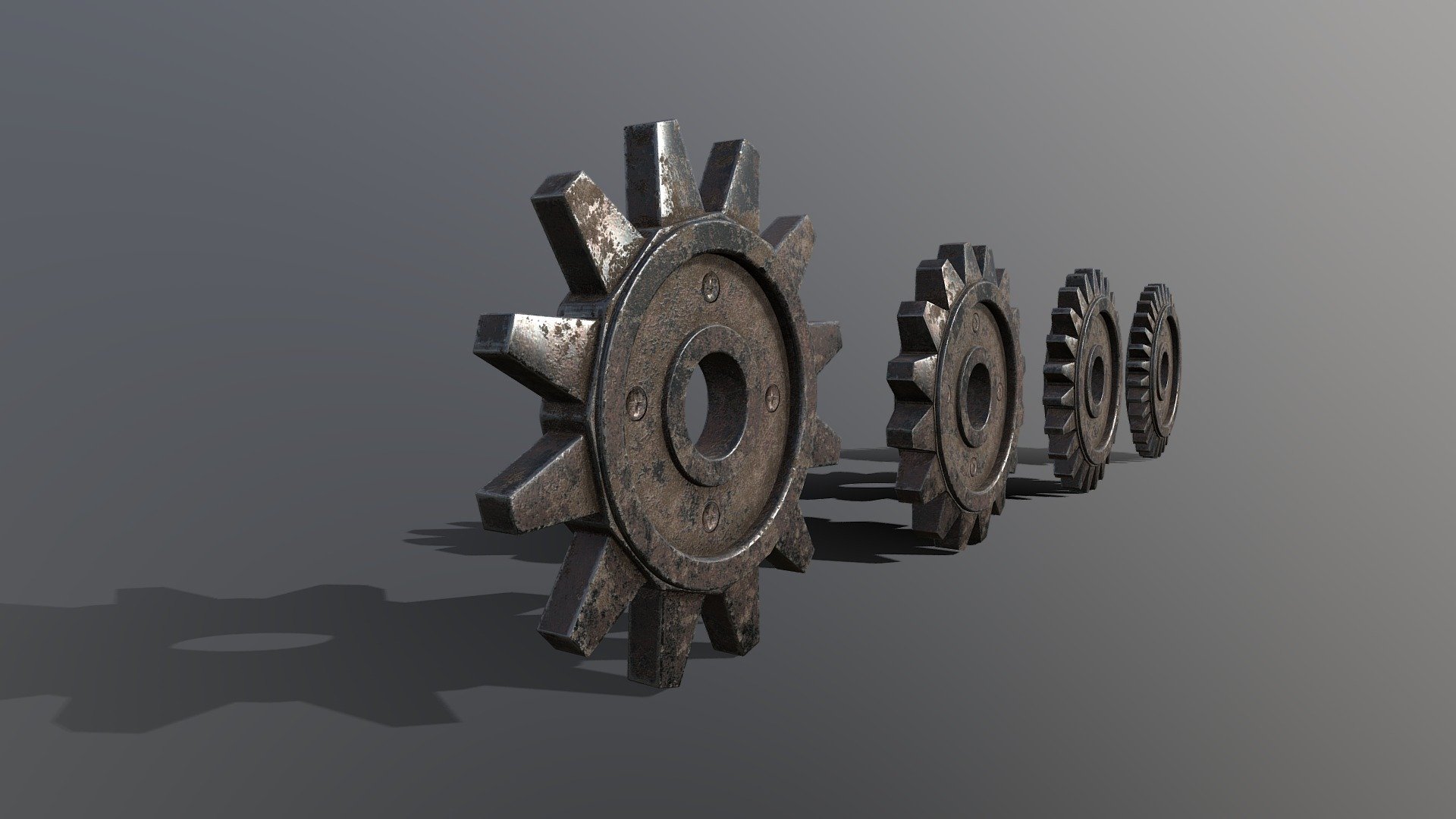 Industrial Gear Set 07 3d model