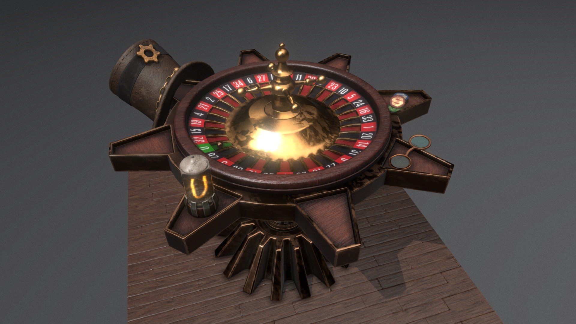 Steampunk Roulette 3d model