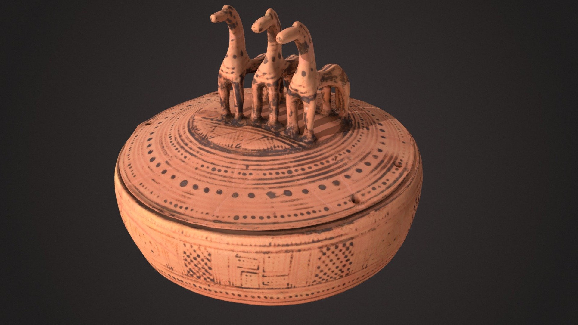 Horse Pyxis 3d model