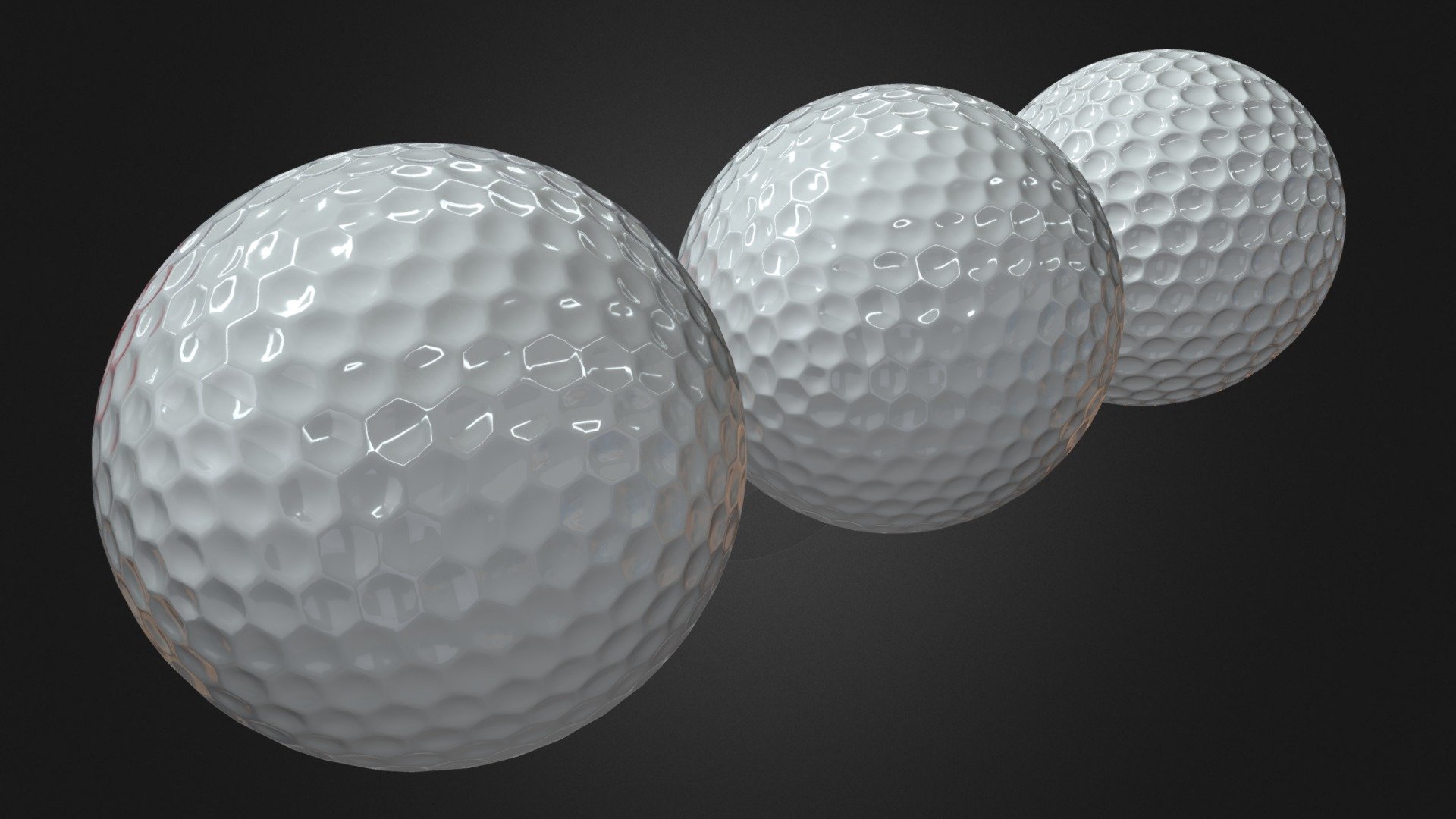 Golf Ball Variants 3d model