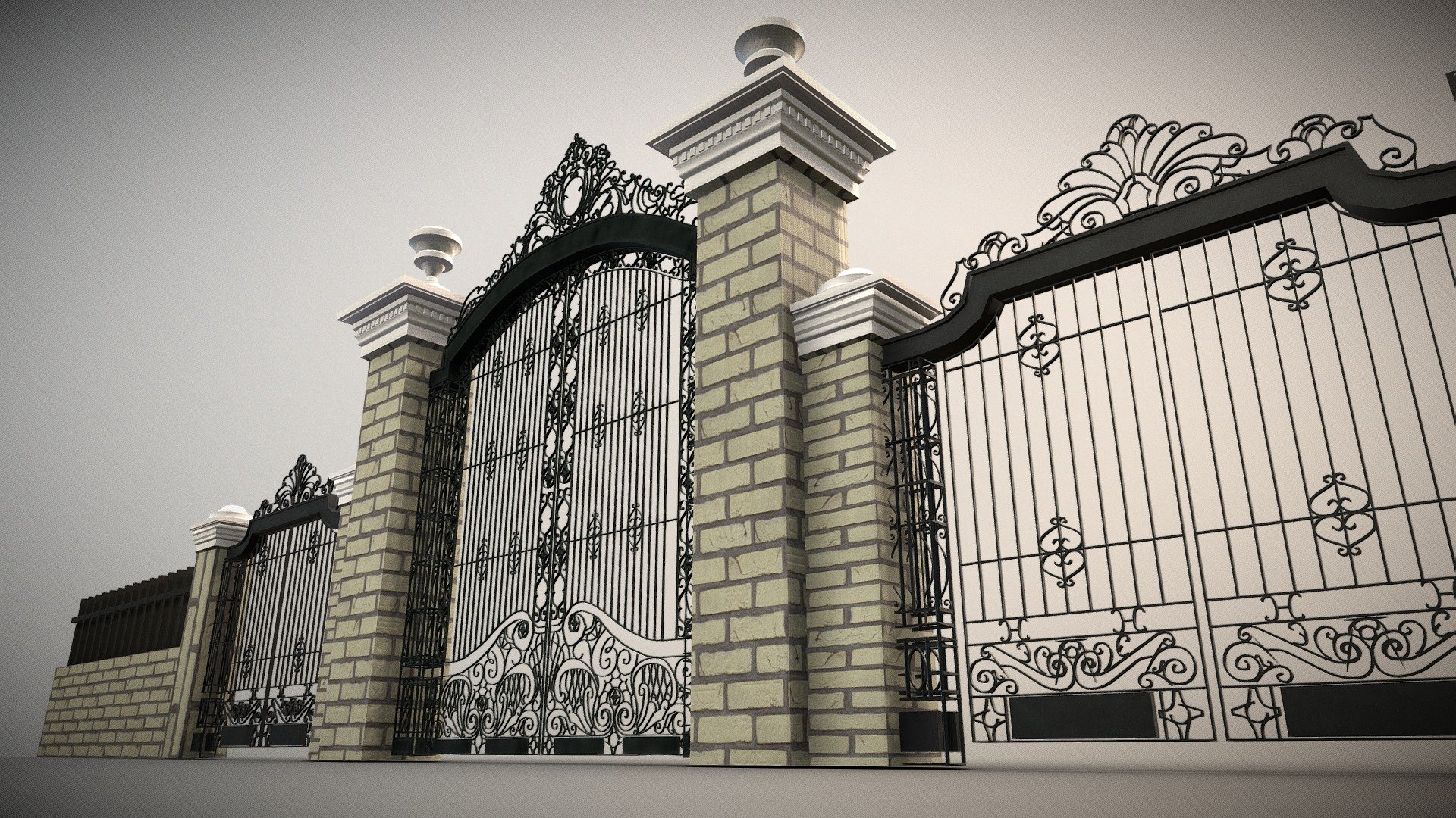 The Mansion Gate 3d model