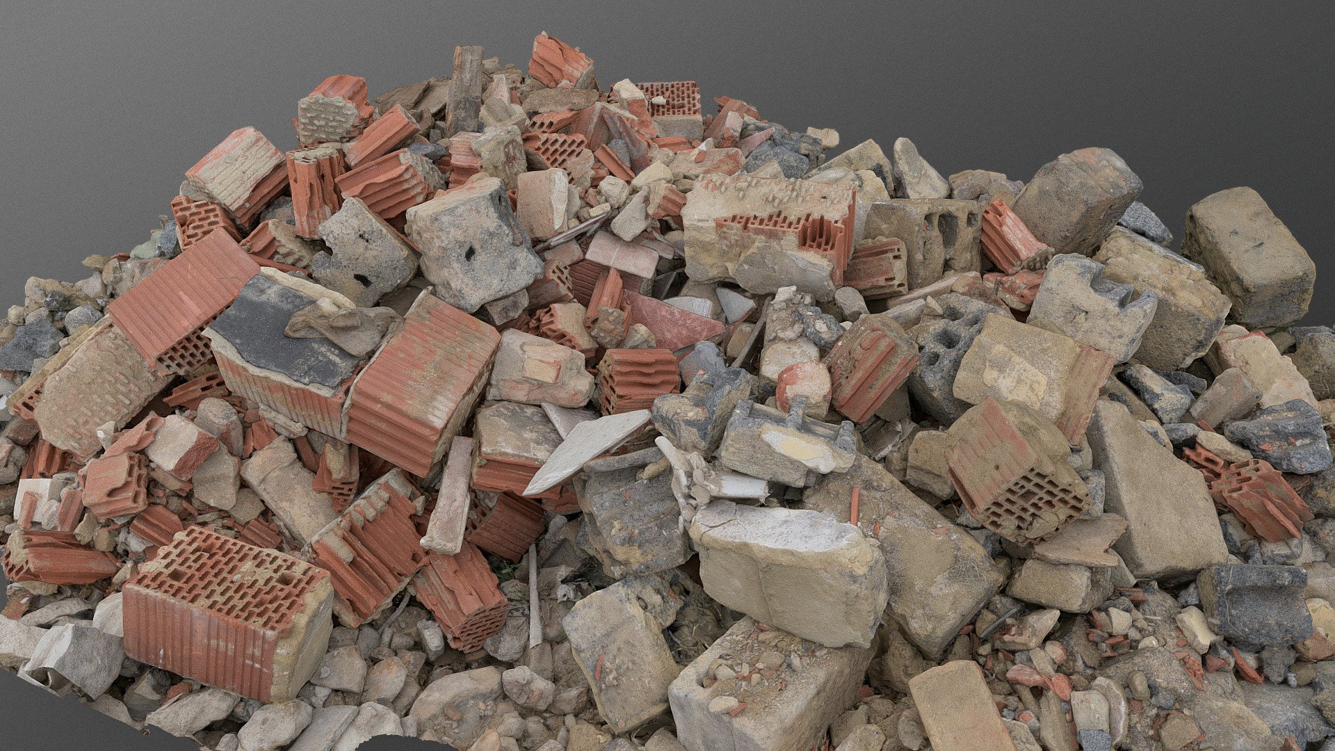 Big rubble pile 3d model