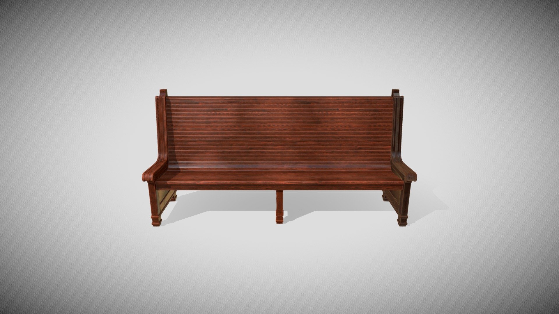 Trainstation bench 3d model