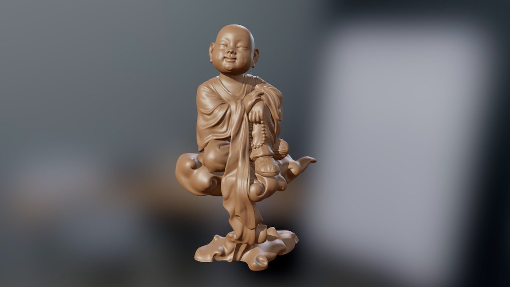 Little Monk-1 3d model