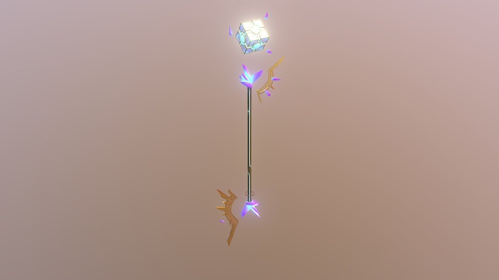 Fanasy magic staff 3d model