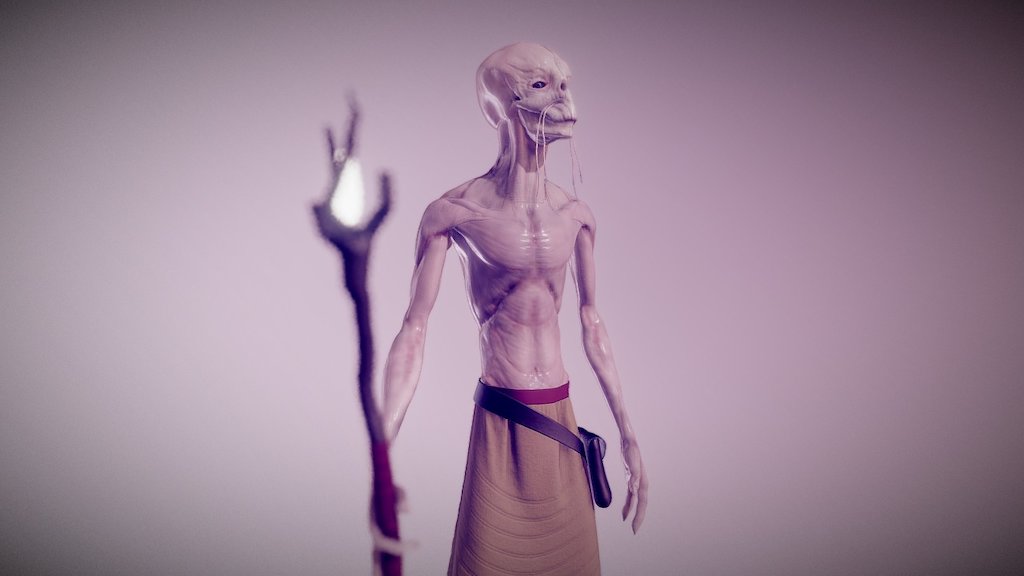 Alien Monk 3d model