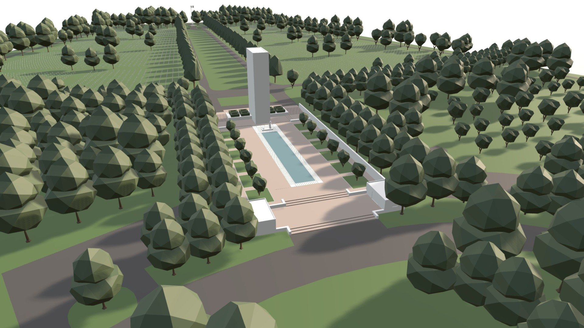 American War Cemetary Margraten 3d model