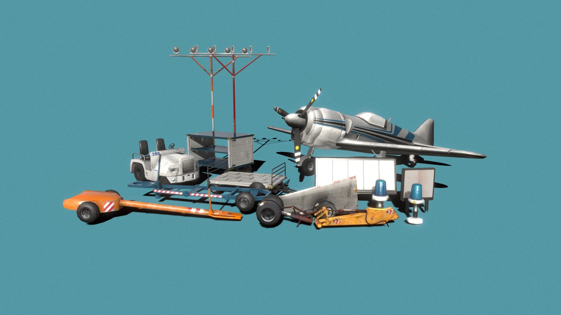 Airfield stuff 3d model