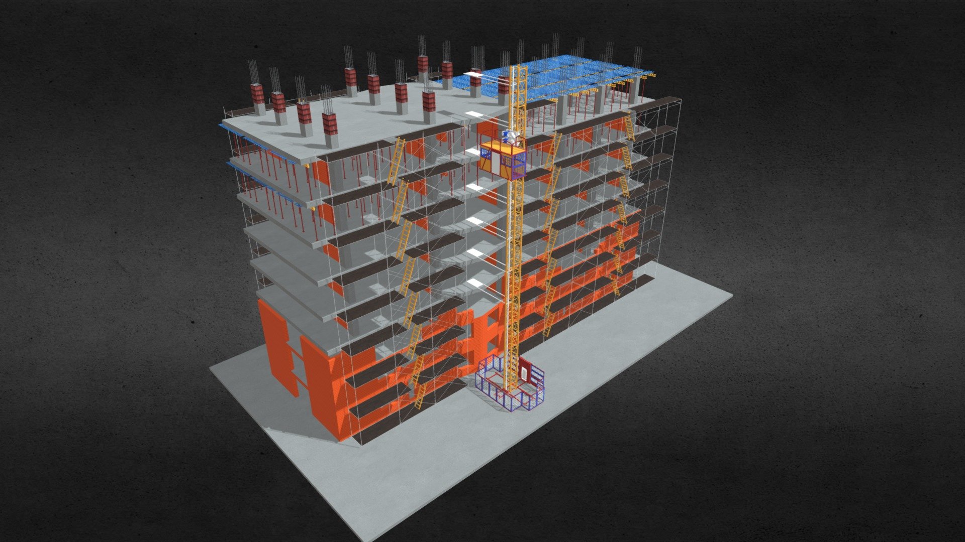 Under Construction Building 3d model