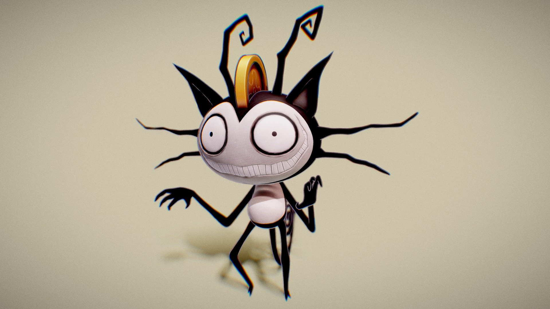 Meowth (Illustration by Vaughn Pinpin) 💀👻💀 3d model