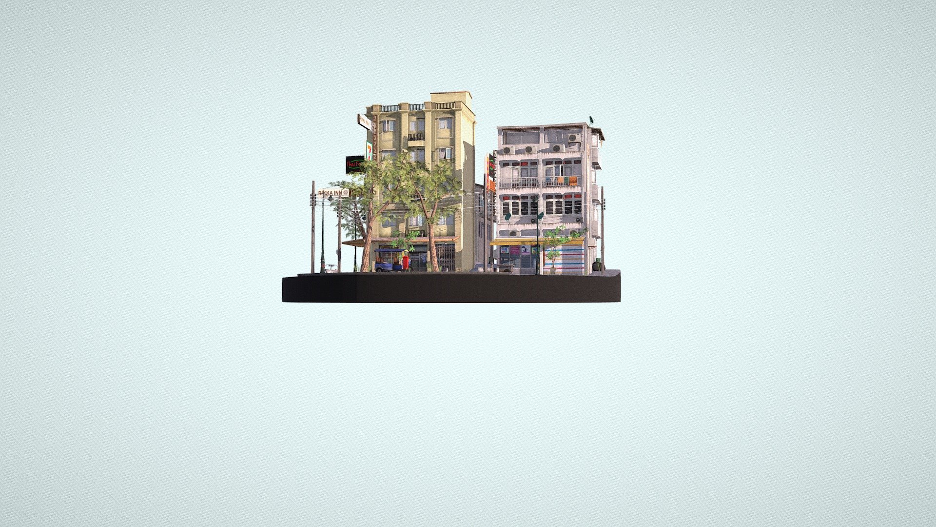 Cityscene Bangkok 3d model