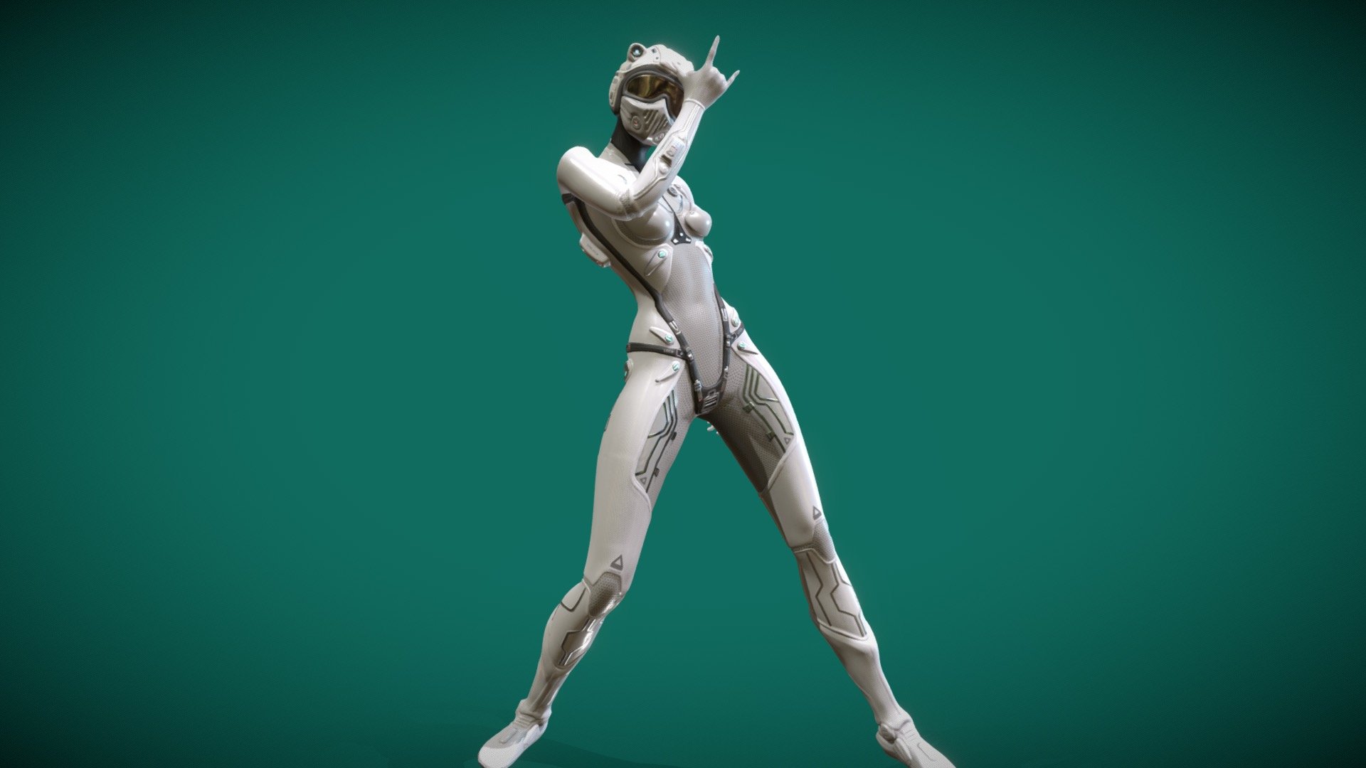 space suit motion test 3d model