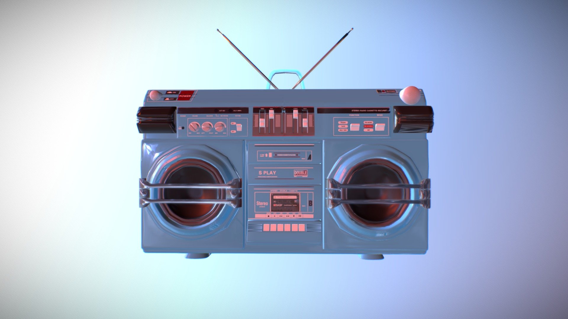 Boombox 2 3d model