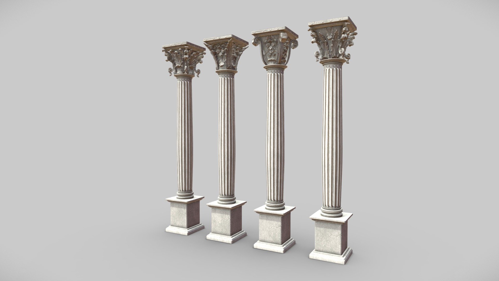 Classical Pillars V2 3d model