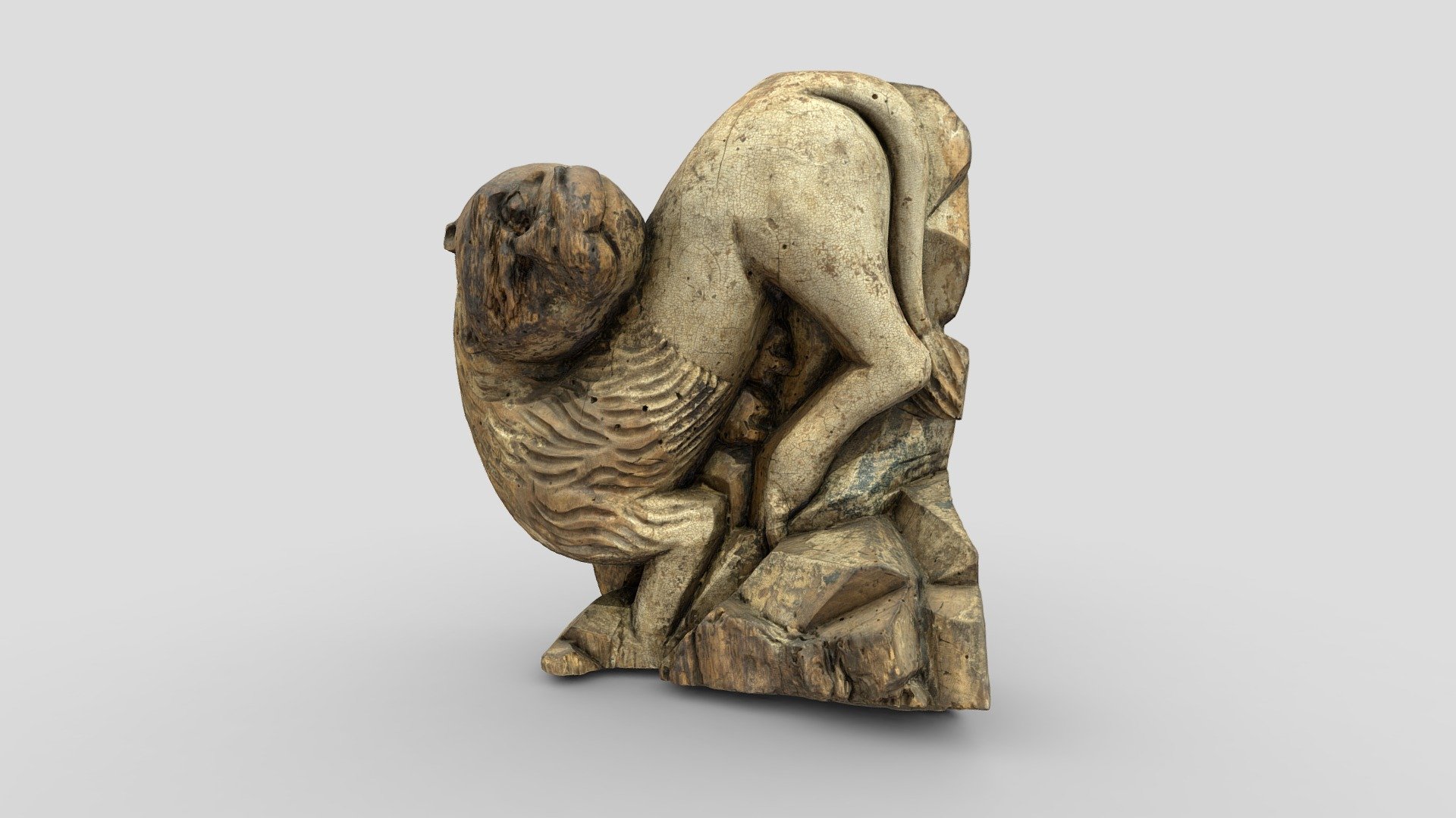 Sculpture of a Lion 17th c. unknown sculptor 3d model