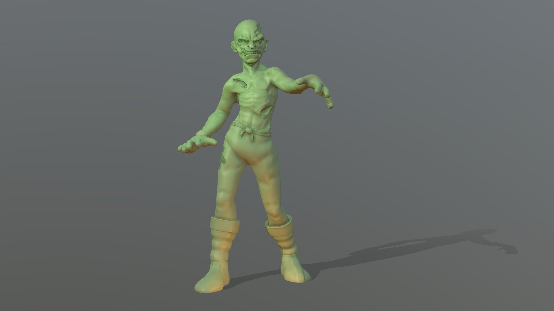 Zombie Male 2 Shamble Heroic 3d model