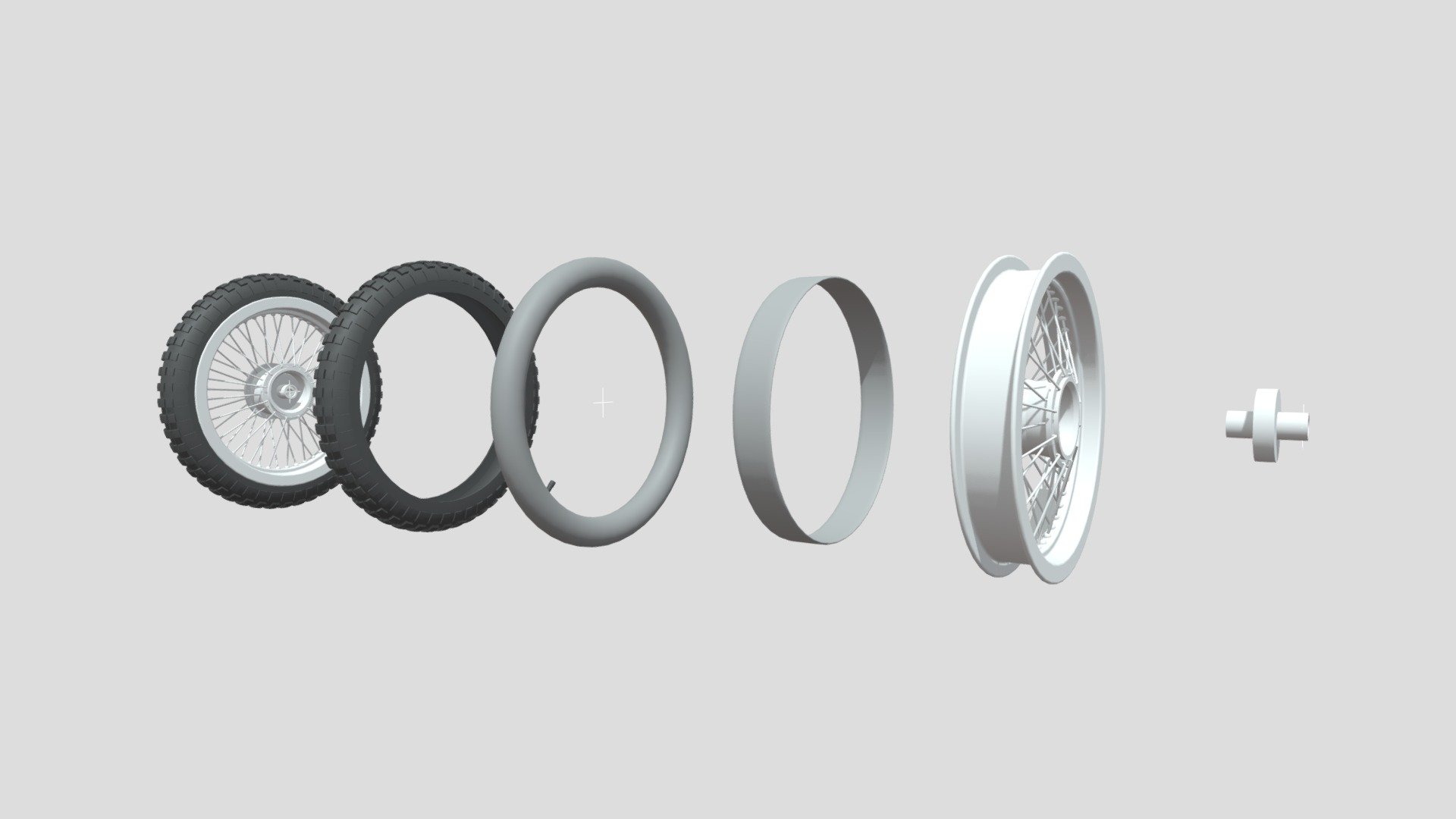 Wheel for the motorbike 3d model