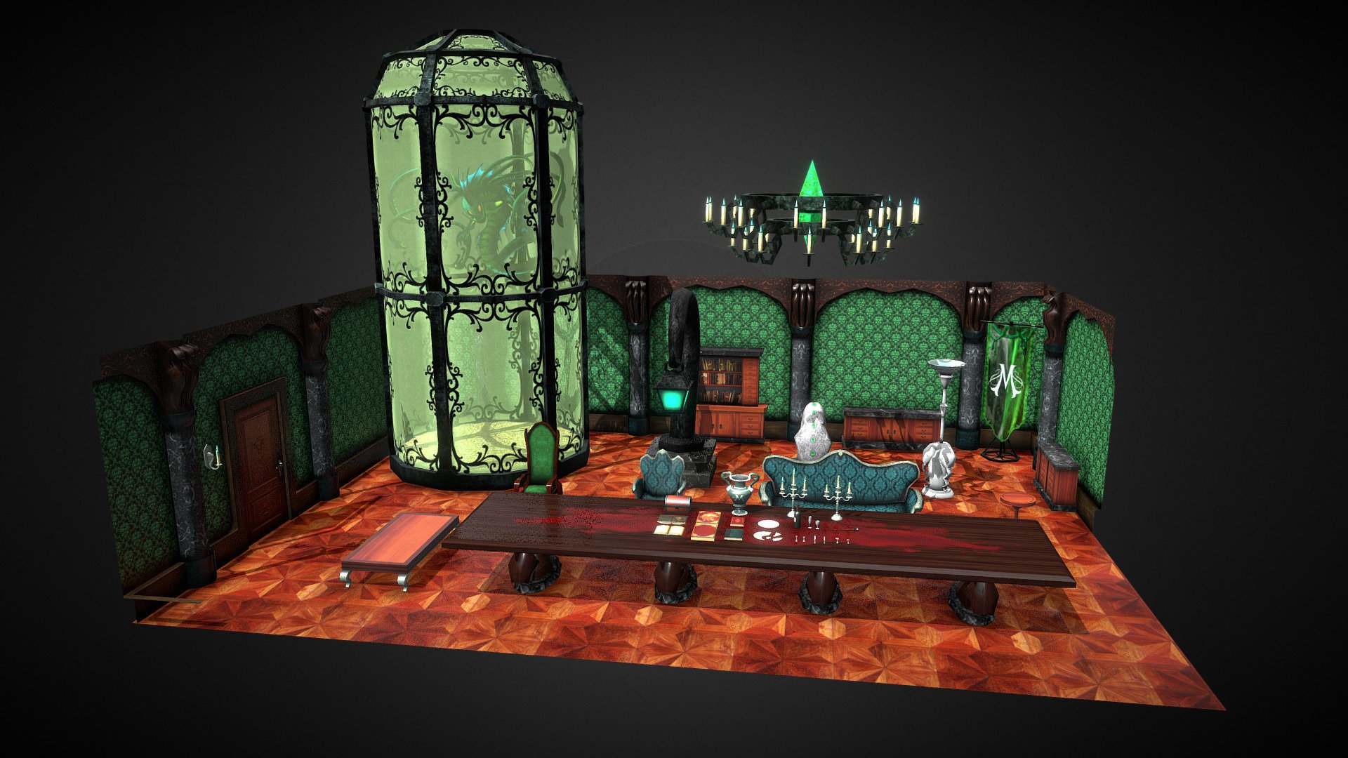 Malfoy Manor Props 3d model