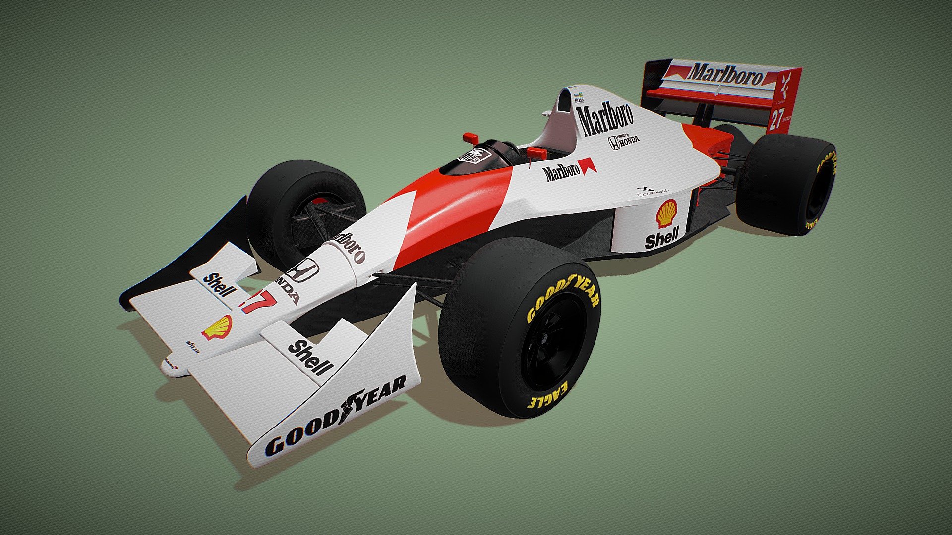 F1 McLaren 1990 3d model