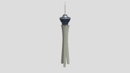 Las Vegas Stratosphere with 4K Textures Low-poly